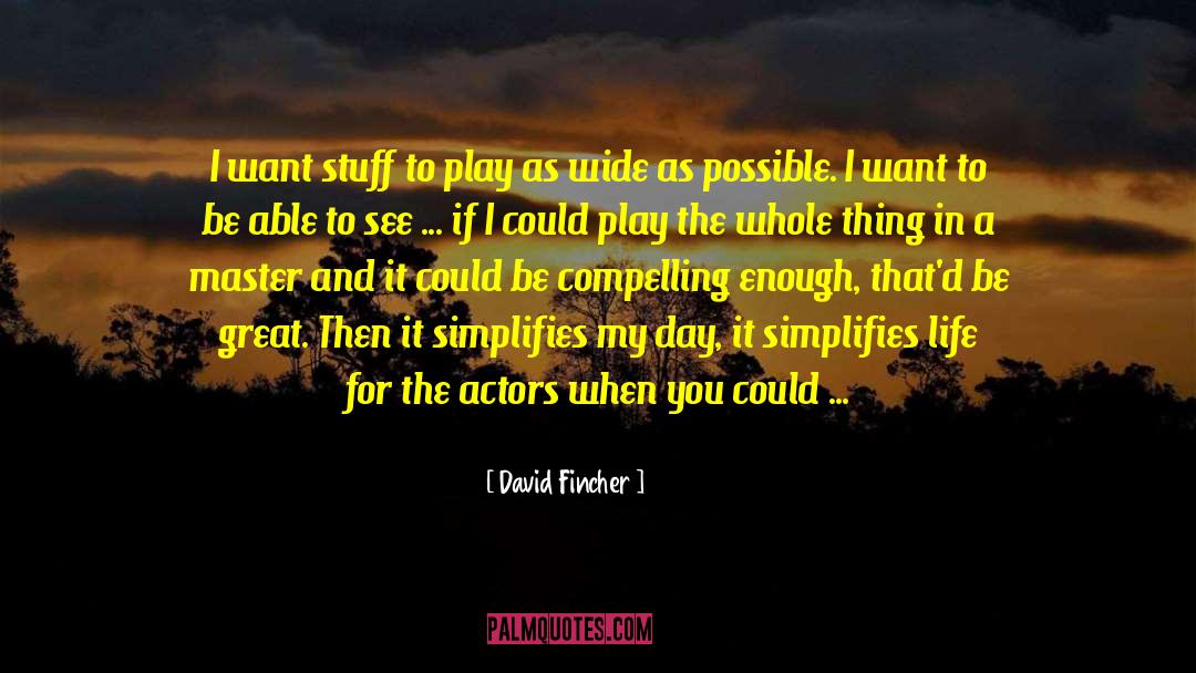 Focus Of The Day quotes by David Fincher