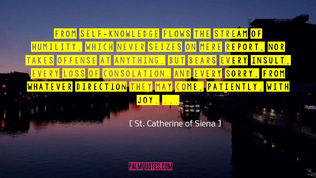 Foe Of Self Knowledge quotes by St. Catherine Of Siena