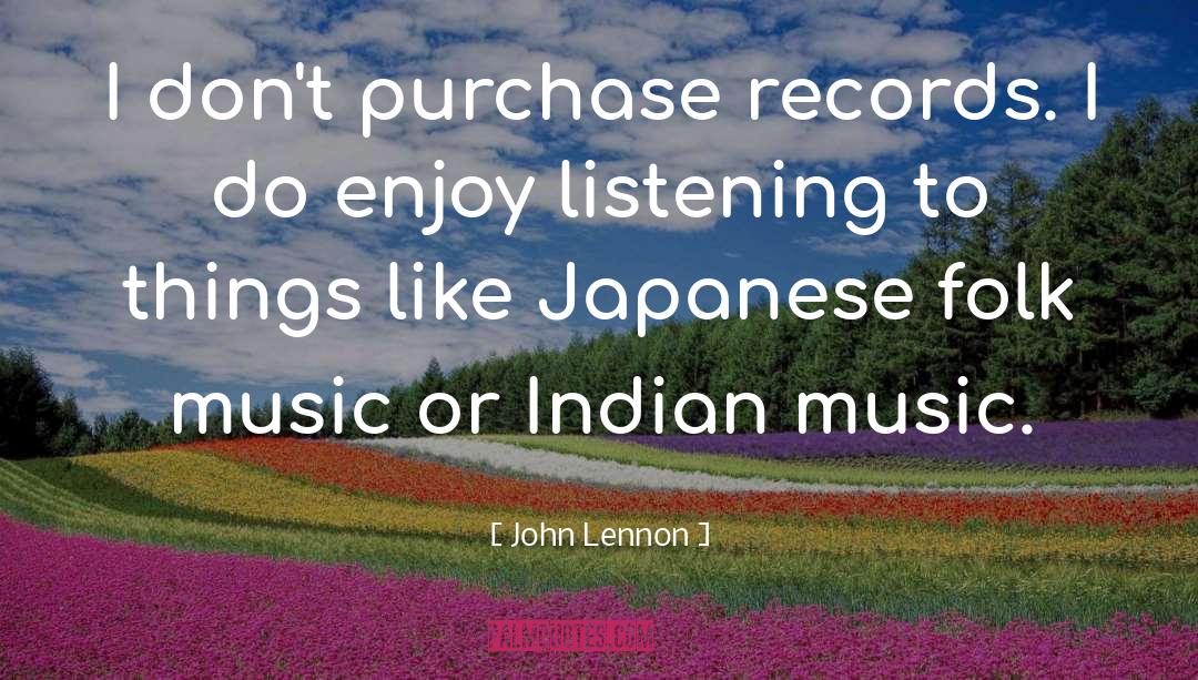 Folk Music quotes by John Lennon