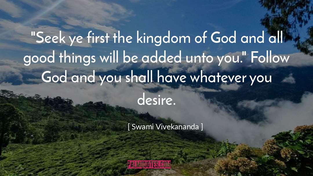 Follow God quotes by Swami Vivekananda