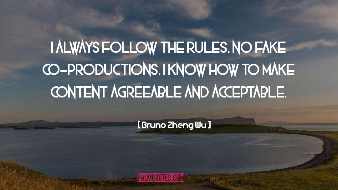 Follow The Rules quotes by Bruno Zheng Wu