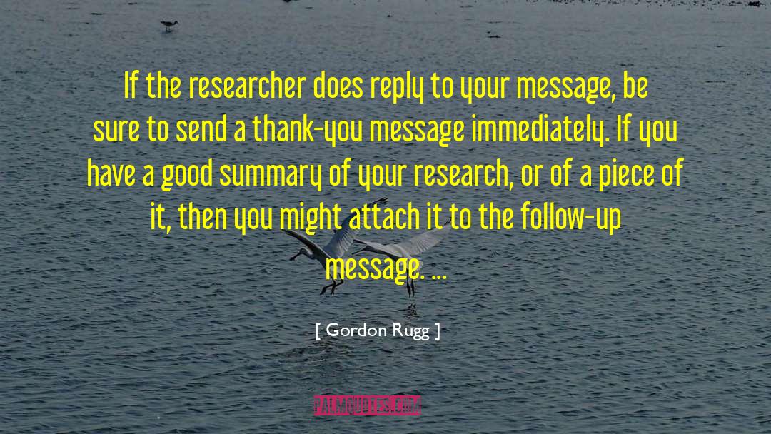 Follow Up quotes by Gordon Rugg