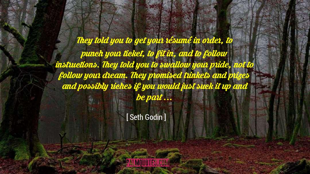 Follow Your Dream quotes by Seth Godin