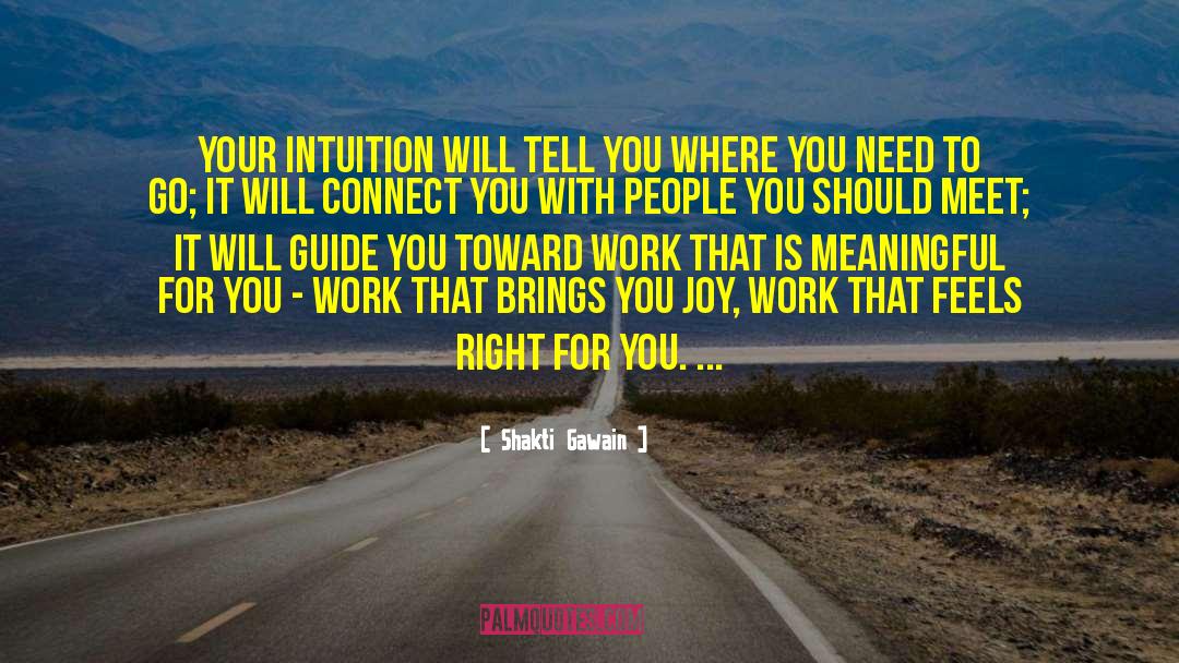 Follow Your Intuition quotes by Shakti Gawain