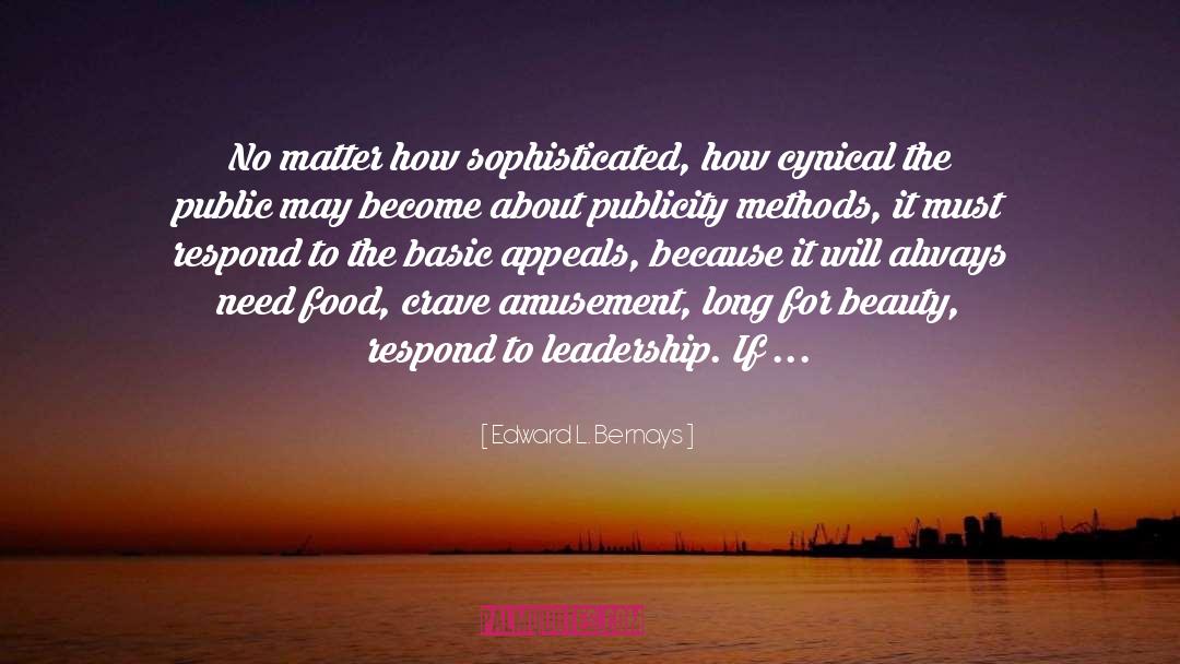 Food For Taste quotes by Edward L. Bernays