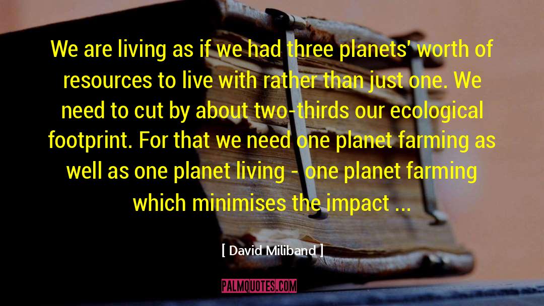 Food Production quotes by David Miliband