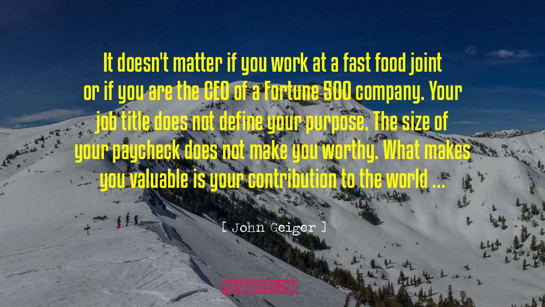 Food Pyramid quotes by John Geiger