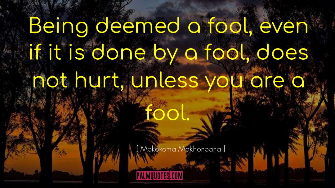 Fool Foolish quotes by Mokokoma Mokhonoana