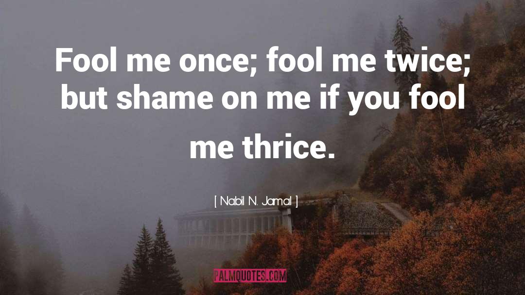 Fool Me Once quotes by Nabil N. Jamal