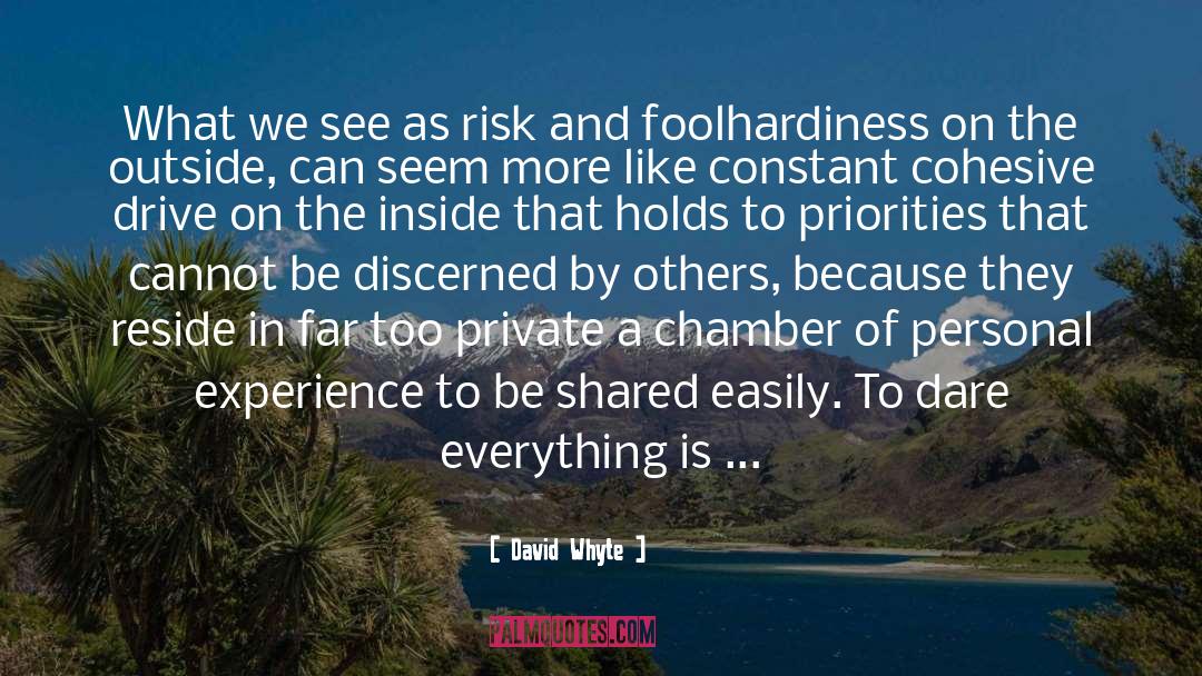 Foolhardiness quotes by David Whyte