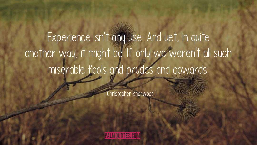 Fools And Foolishness quotes by Christopher Isherwood