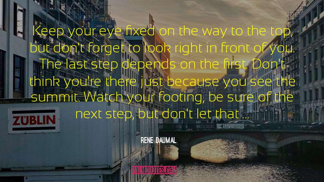 Footing quotes by Rene Daumal