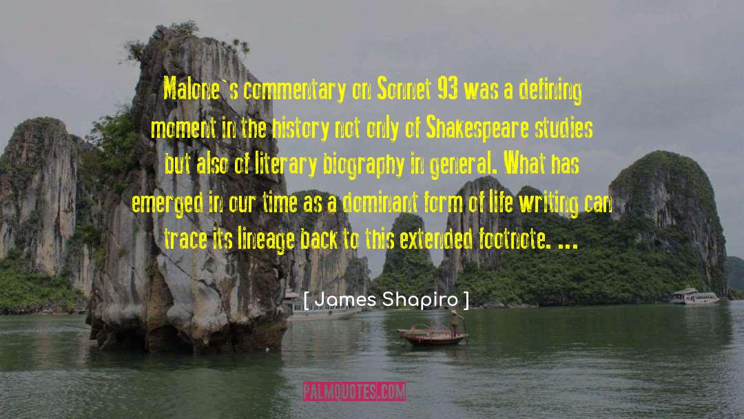 Footnote quotes by James Shapiro