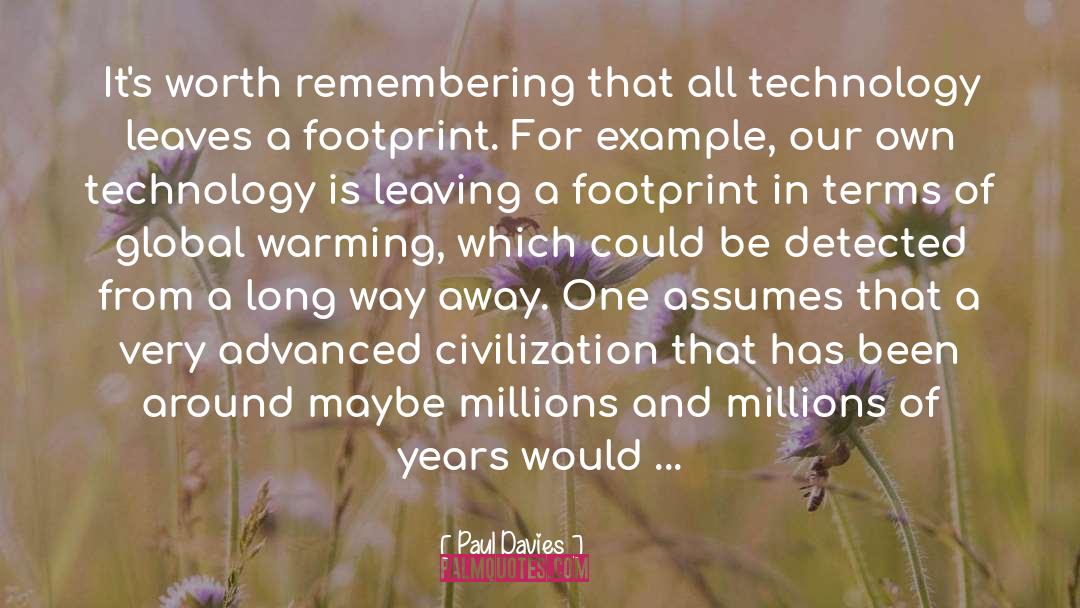 Footprint quotes by Paul Davies