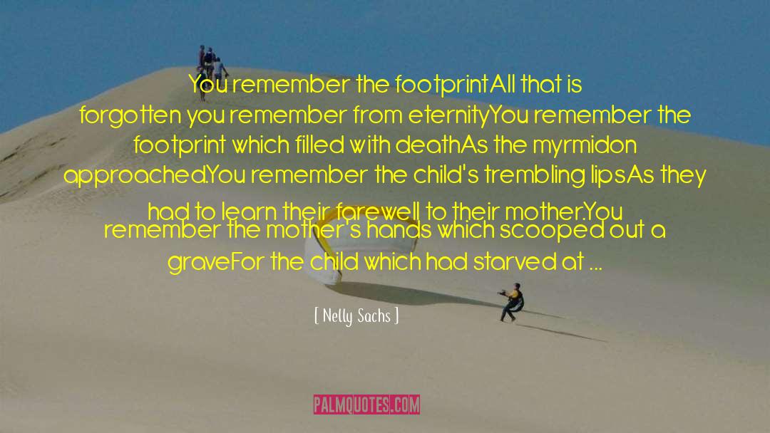 Footprint quotes by Nelly Sachs