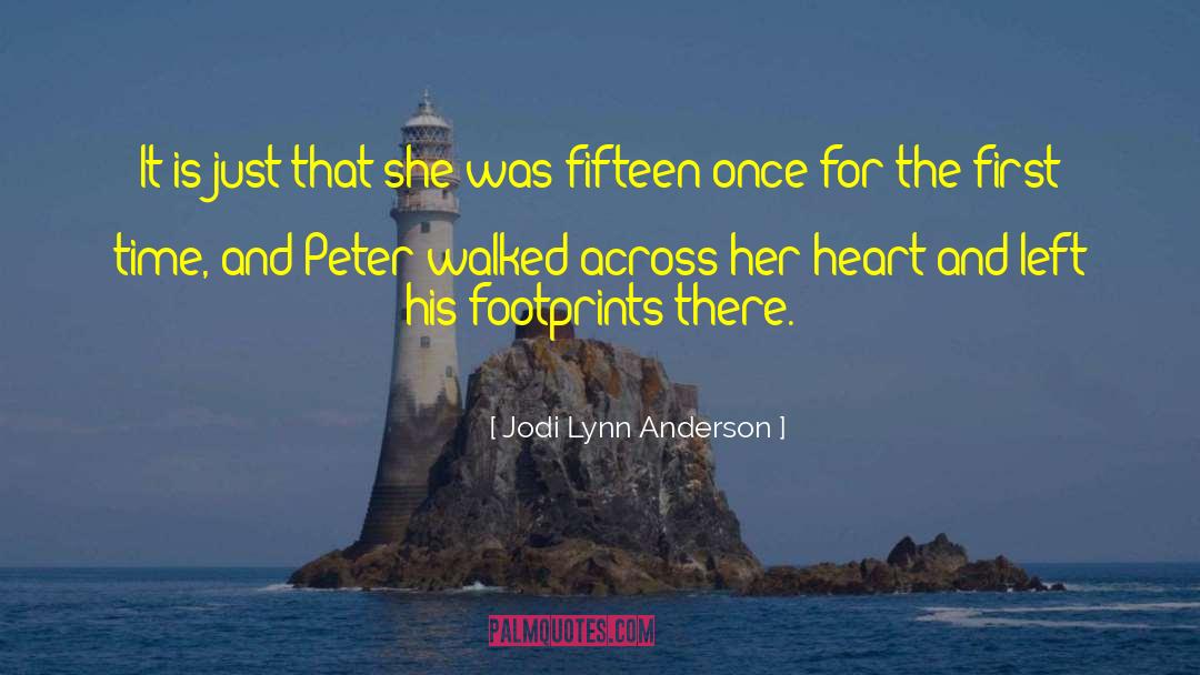 Footprints quotes by Jodi Lynn Anderson