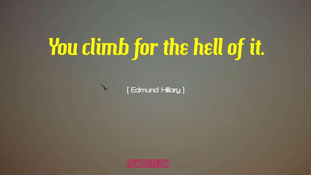 For The Hell Of It quotes by Edmund Hillary