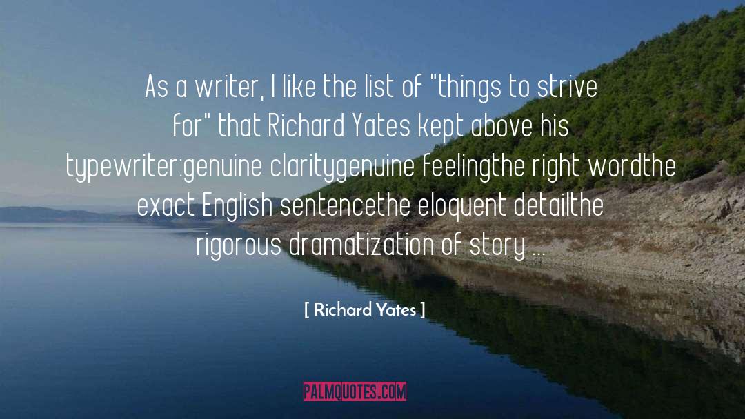 For Writers quotes by Richard Yates