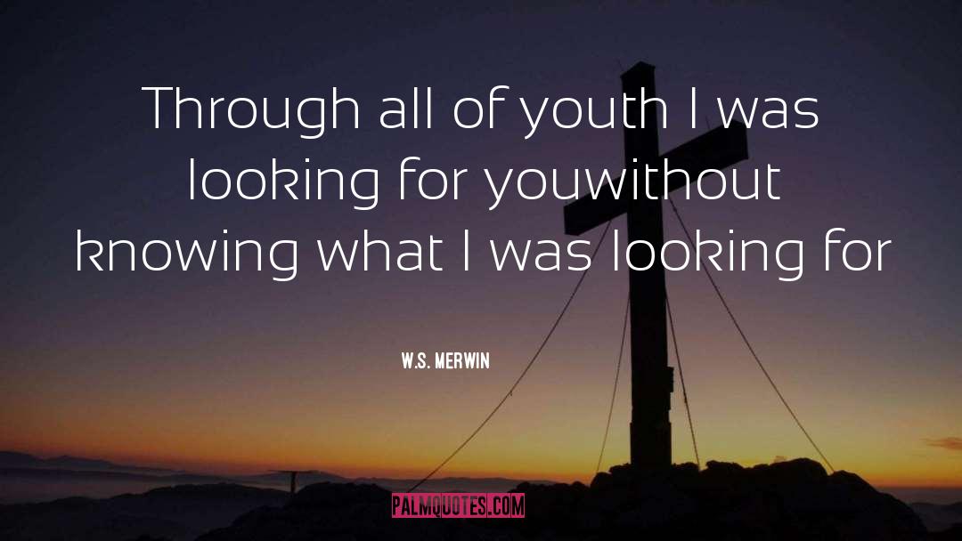 For Youth quotes by W.S. Merwin