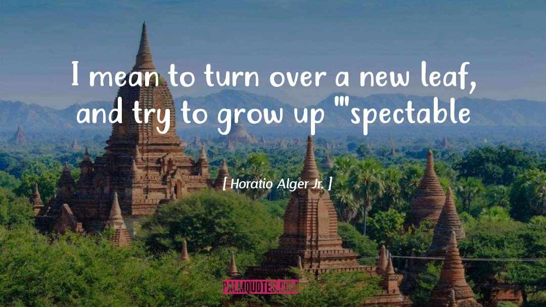 Forced To Grow Up quotes by Horatio Alger Jr.