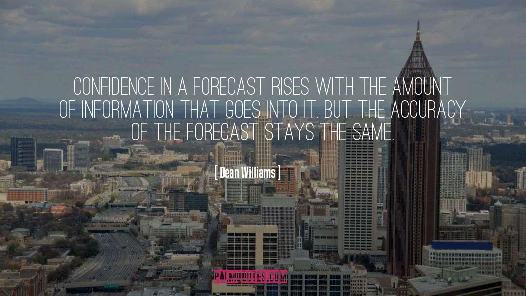 Forecast quotes by Dean Williams