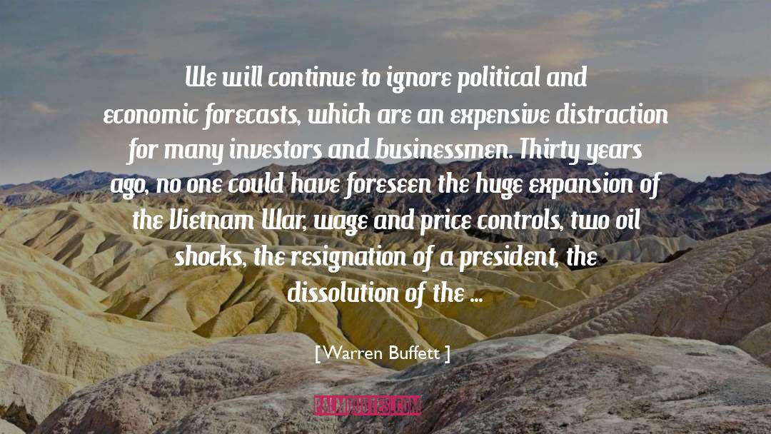 Forecasts quotes by Warren Buffett