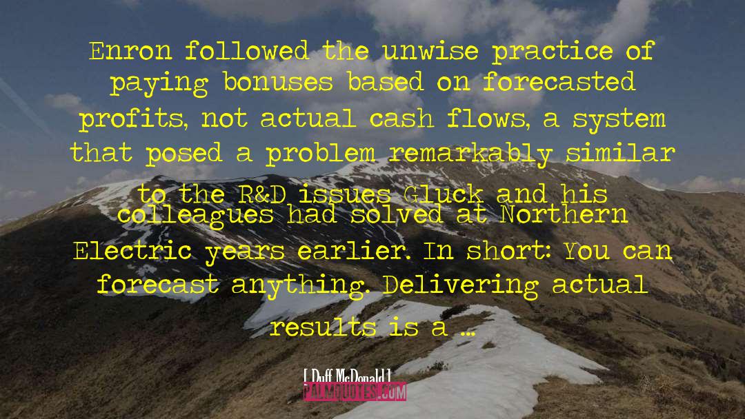 Forecasts quotes by Duff McDonald