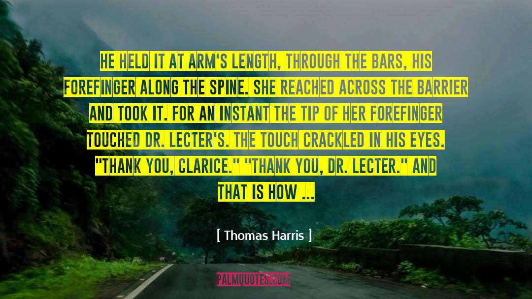 Forefinger quotes by Thomas Harris