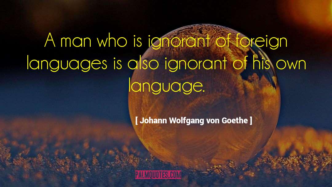 Foreign Language Translation quotes by Johann Wolfgang Von Goethe