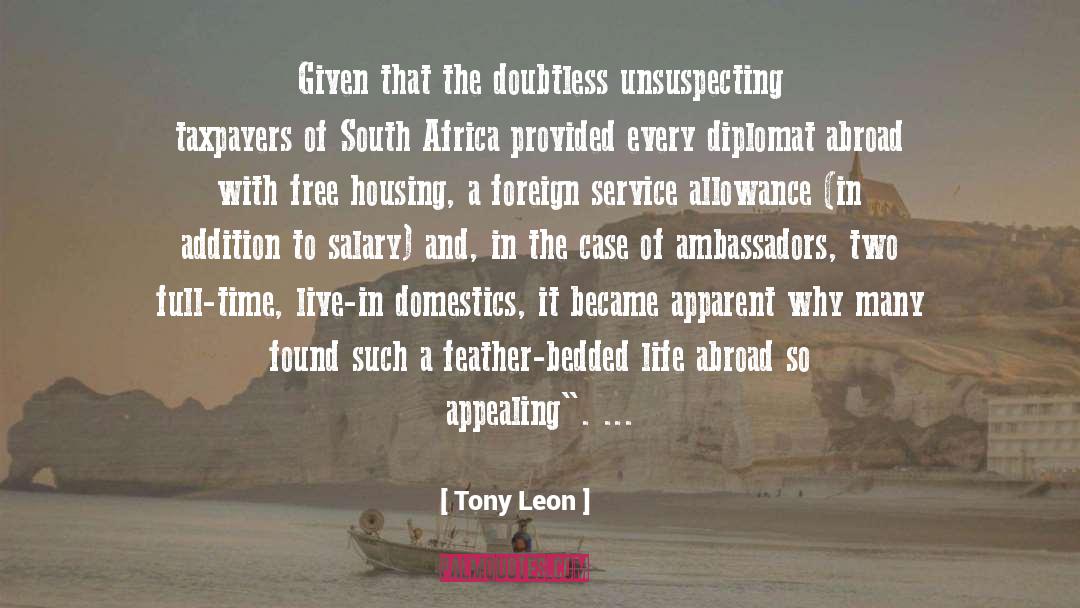Foreign Service quotes by Tony Leon