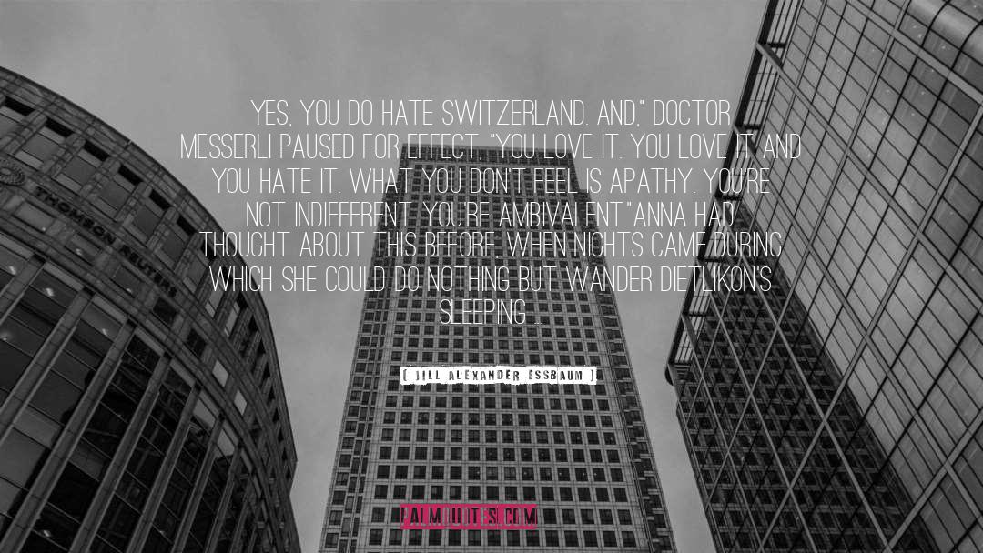 Foreigner In Switzerland quotes by Jill Alexander Essbaum