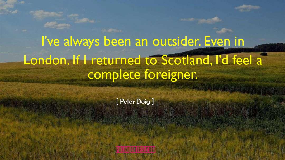 Foreigner quotes by Peter Doig