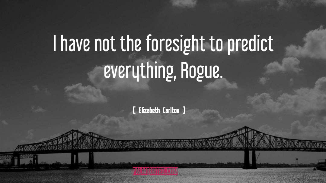 Foresight quotes by Elizabeth Carlton
