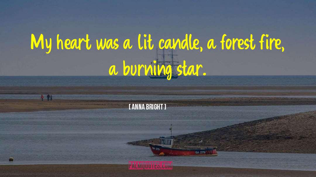 Forest Fire Watcher Romance quotes by Anna Bright