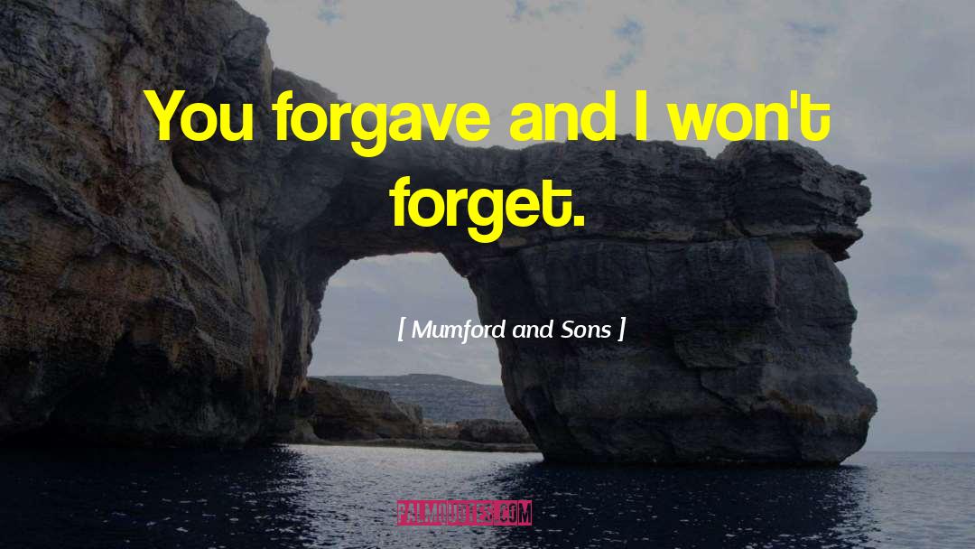 Forgave quotes by Mumford And Sons