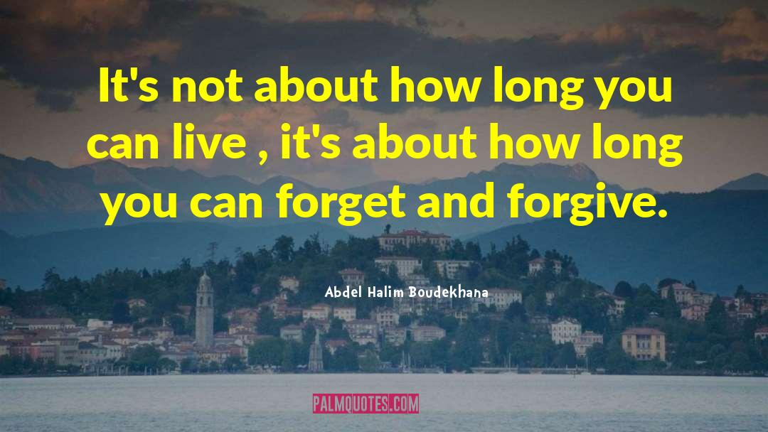 Forget And Forgive quotes by Abdel Halim Boudekhana