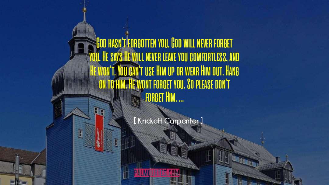 Forget Him quotes by Krickett Carpenter