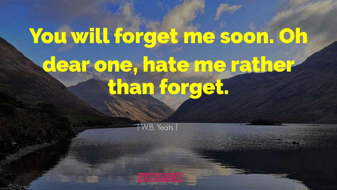 Forget Me quotes by W.B. Yeats