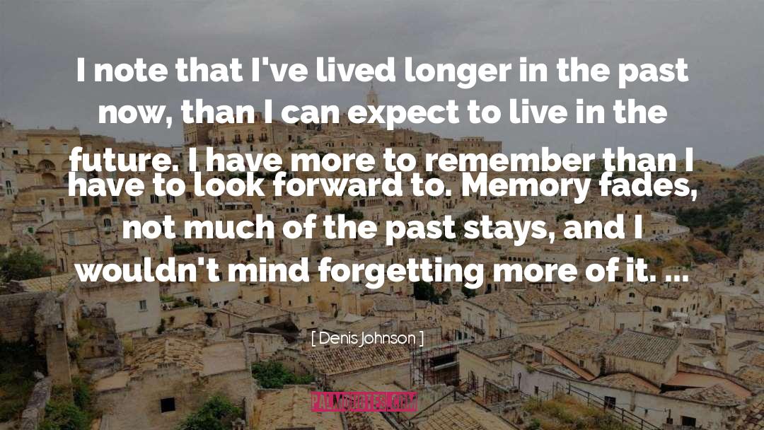 Forget The Past And Look Forward quotes by Denis Johnson