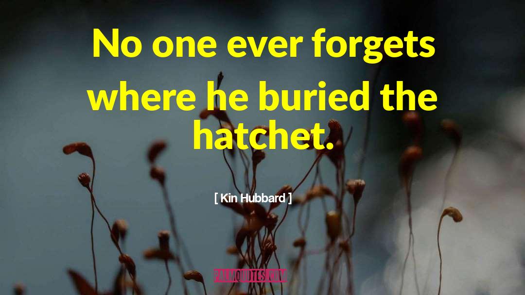 Forgets quotes by Kin Hubbard