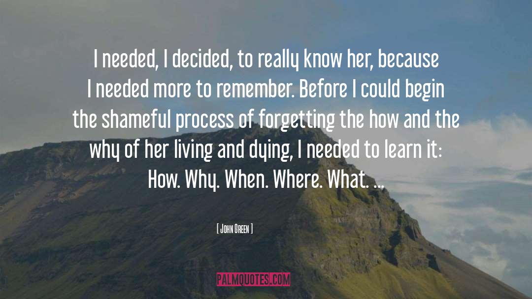 Forgetting Past quotes by John Green