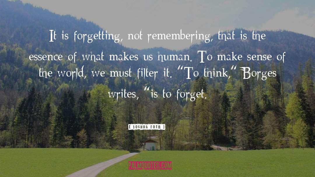 Forgetting quotes by Joshua Foer