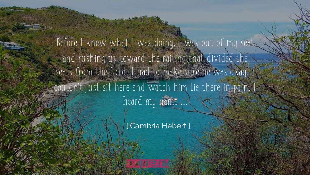 Forgetting The Pain quotes by Cambria Hebert