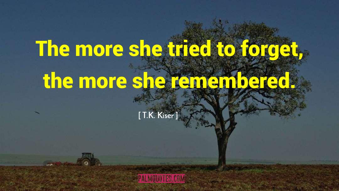 Forgetting The Past quotes by T.K. Kiser