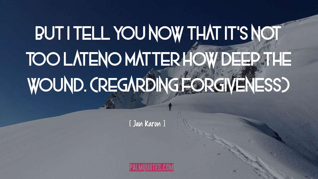 Forgiveness quotes by Jan Karon