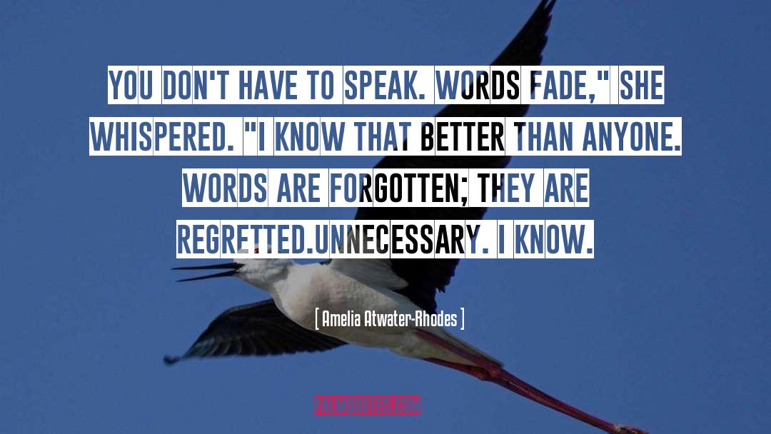 Forgotten quotes by Amelia Atwater-Rhodes
