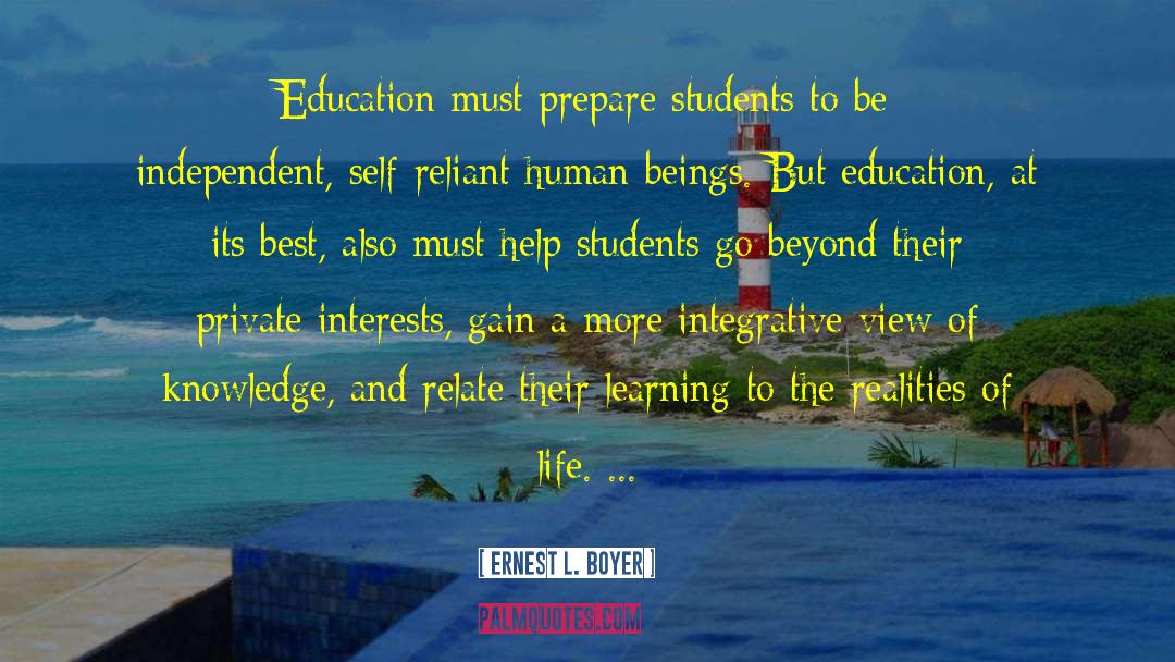 Formal Education quotes by Ernest L. Boyer