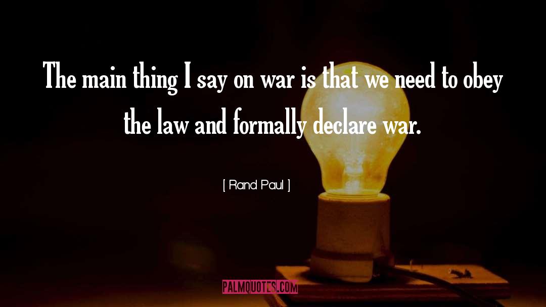 Formally quotes by Rand Paul