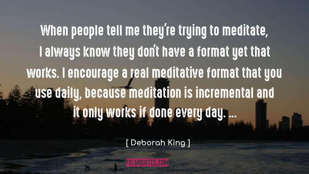 Format quotes by Deborah King