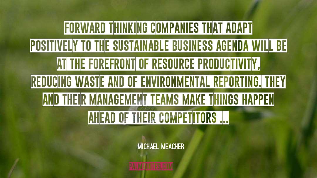 Forming Sustainable Companies quotes by Michael Meacher